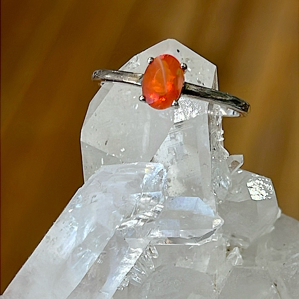 Mexican Fire Opal Ring